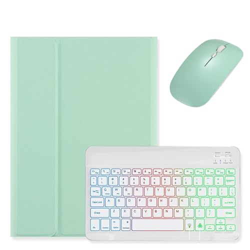 kaidisen Tastatur mit Hintergrundbeleuchtung für iPad 10. Generation, Tastaturhülle mit Maus, abnehmbare Hintergrundbeleuchtung, Farbtastaturhülle für iPad 10, Mintgrün und Weiß kaidisen Tastatur mit Hintergrundbeleuchtung für iPad 10. Generation, Tastaturhülle mit Maus, abnehmbare Hintergrundbeleuchtung, Farbtastaturhülle für iPad 10, Mintgrün und Weiß von kaidisen