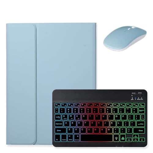 kaidisen Tastatur mit Hintergrundbeleuchtung für iPad 10. Generation, Tastaturhülle mit Maus, abnehmbare Hintergrundbeleuchtung, Farbtastaturhülle für iPad 10, Nebelblau + Schwarz kaidisen Tastatur mit Hintergrundbeleuchtung für iPad 10. Generation, Tastaturhülle mit Maus, abnehmbare Hintergrundbeleuchtung, Farbtastaturhülle für iPad 10, Nebelblau + Schwarz von kaidisen