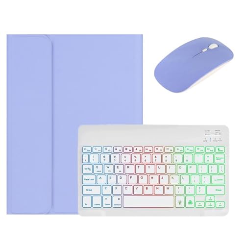 kaidisen Tastatur mit Hintergrundbeleuchtung für iPad 10. Generation, Tastaturhülle mit Maus, abnehmbare Hintergrundbeleuchtung, Farbtastaturhülle für iPad 10, Violett + Weiß kaidisen Tastatur mit Hintergrundbeleuchtung für iPad 10. Generation, Tastaturhülle mit Maus, abnehmbare Hintergrundbeleuchtung, Farbtastaturhülle für iPad 10, Violett + Weiß von kaidisen