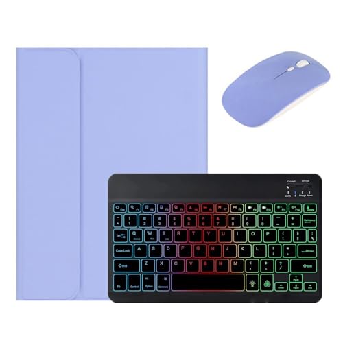kaidisen Tastatur mit Hintergrundbeleuchtung für iPad Air 27,9 cm (11 Zoll) M2/Air 5. 4. Generation, Tastaturhülle mit Maus, abnehmbare Hintergrundbeleuchtung, farbige Tastaturhülle für iPad Air 5 Air von kaidisen