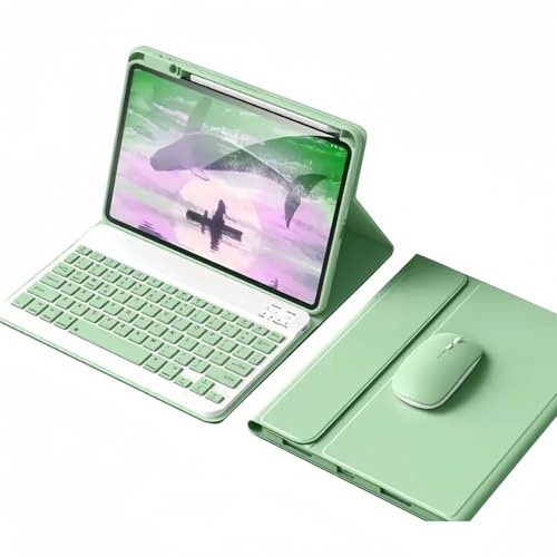 kaidisen Tastaturhülle mit Maus für iPad Mini 6. Generation (8,3 Zoll) 2021, abnehmbare, niedliche Tastaturhülle, unterstützt Pencil 2 Aufladen, Mintgrün von kaidisen