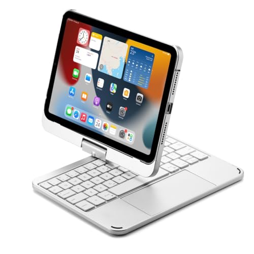 kaidisen Um 360 Grad drehbare Tastatur für iPad Mini A17 Pro 2024, iPad Mini 6. Generation, Tastaturhülle mit Touchpad, 7-farbige Hintergrundbeleuchtung, faltbare Tastatur mit Hintergrundbeleuchtung, kaidisen Um 360 Grad drehbare Tastatur für iPad Mini A17 Pro 2024, iPad Mini 6. Generation, Tastaturhülle mit Touchpad, 7-farbige Hintergrundbeleuchtung, faltbare Tastatur mit Hintergrundbeleuchtung, von kaidisen