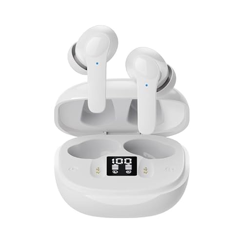 Ai Translating Ear Buds, 2025 Neu Kabellose Übersetzungs-Kopfhörer mit Echtzeit ÜBersetzung, Ai Headphones Language Translation Kabellose Open-Ear-Kopfhörer für Reisen Arbeiten Studieren (Weiß) von kailisi