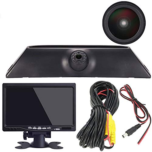 HD IP68 Rückfahrsystem Rückfahrkamera im 3.Bremslicht Bremsleuchte passend Mit Winkel verstellen Nachtversion IR-Licht für Van Dachkamera FIAT IVECO Daily 4 Daily V 5 Gen 2011-2014 + 7" inch Monitor von kalakass