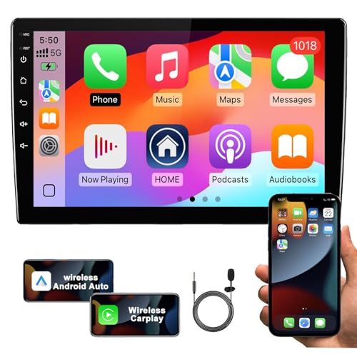 10.1 Zoll Android Autoradio mit Bildschirm,Kabelloses Carplay & Android Auto,für VW T5 Amarok Beetle Bora Caddy EOS Golf Jetta Passat Polo Scirocco Magotan Sharan Seat Skoda von kalakus