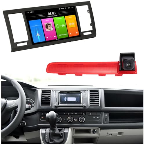 Autoradio mit Bildschirm+Dritte Bremsleuchte Rückfahrkamera für VW Caravelle T5 Multivan California T6 Transporter, 9 Zoll Wireless Carplay Android Auto Autoradio mit Bildschirm+Dritte Bremsleuchte Rückfahrkamera für VW Caravelle T5 Multivan California T6 Transporter, 9 Zoll Wireless Carplay Android Auto von kalakus