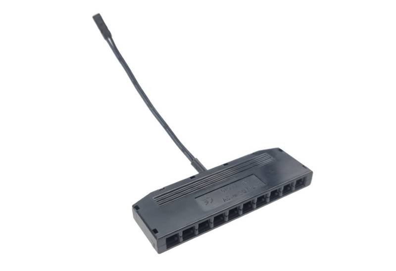 kalb 10fach Adapter LED Mini schwarz, 10cm Anschlußkabel Stromkabel von kalb