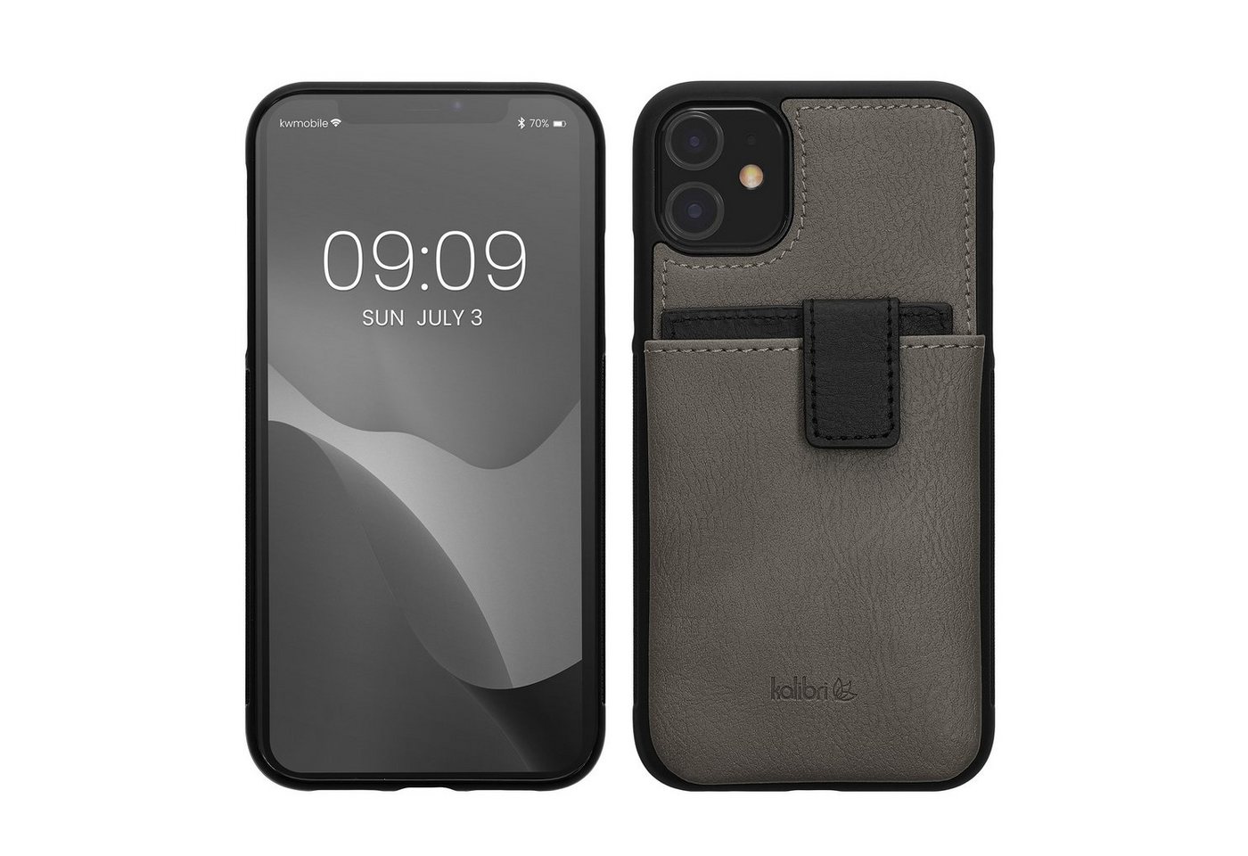 kalibri Handyhülle Hülle für Apple iPhone 11, Handyhülle Handy Cover - Kunstleder Case mit Kartenfach abnehmbar kalibri Handyhülle Hülle für Apple iPhone 11, Handyhülle Handy Cover - Kunstleder Case mit Kartenfach abnehmbar von kalibri