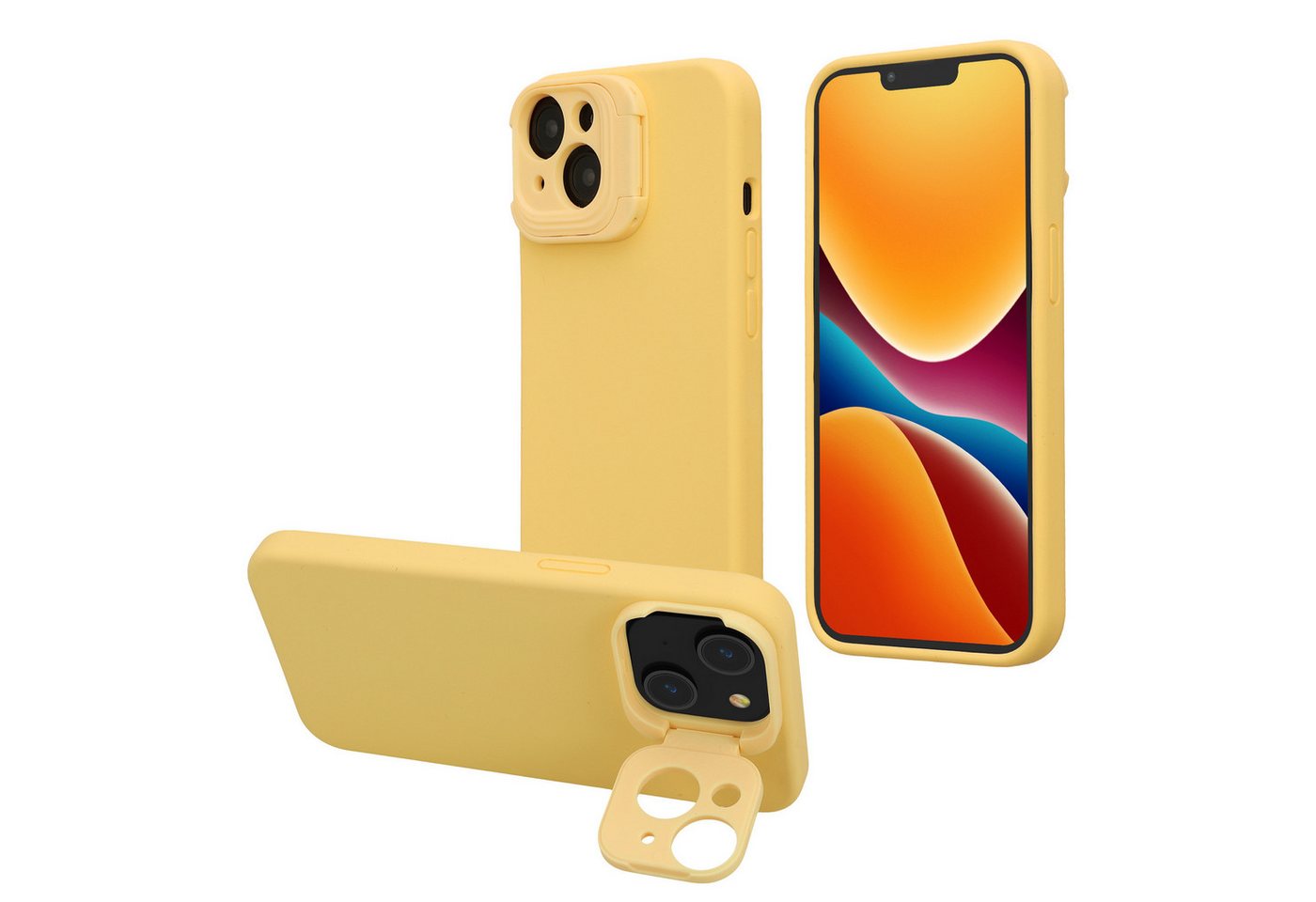 kalibri Handyhülle Hülle für Apple iPhone 14 harte Handyhülle, Case kompatibel mit MagSafe - Cover mit Ständer von kalibri
