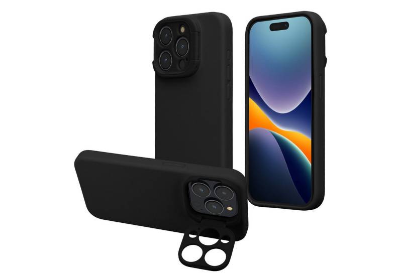 kalibri Handyhülle Hülle für Apple iPhone 15 Pro harte Handyhülle, Case kompatibel mit MagSafe - Cover mit Ständer von kalibri