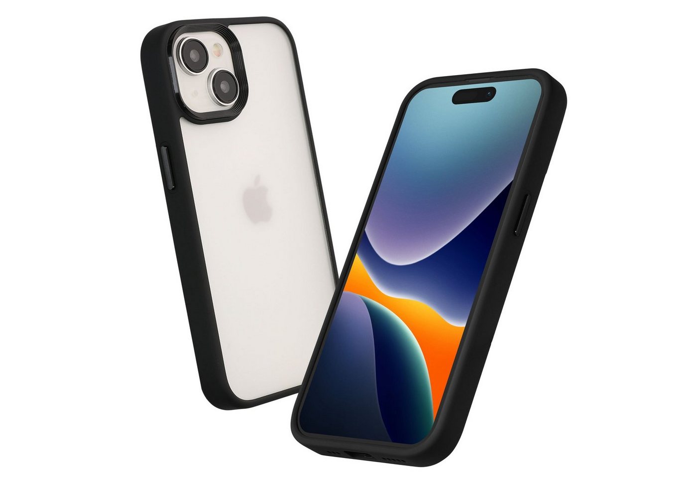 kalibri Handyhülle Hülle für Apple iPhone 15 aus Kunststoff, Schutzhülle mit TPU Silikon Bumper - Case von kalibri