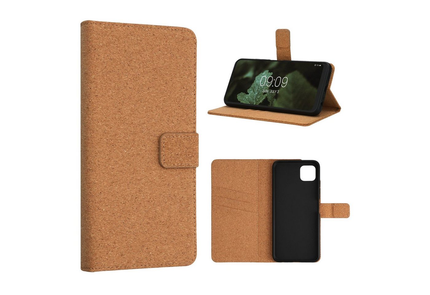 kalibri Handyhülle Hülle für Samsung Galaxy A22 5G, Stroh TPU Handyhülle - Kork Wallet mit Ständer - Magnetverschluss kalibri Handyhülle Hülle für Samsung Galaxy A22 5G, Stroh TPU Handyhülle - Kork Wallet mit Ständer - Magnetverschluss von kalibri