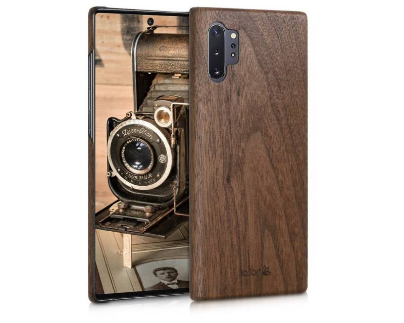 kalibri Handyhülle Hülle für Samsung Galaxy Note 10 Plus, Handy Holz Schutzhülle - Slim Cover Case von kalibri