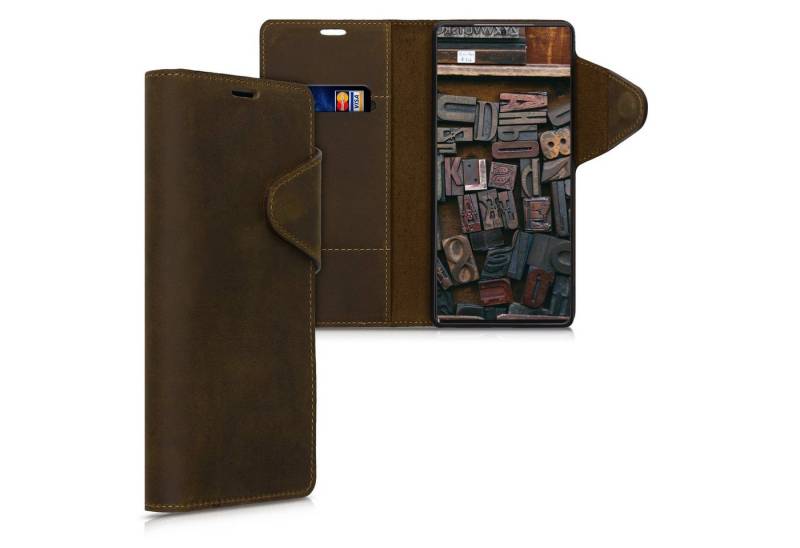 kalibri Handyhülle Hülle für Samsung Galaxy Note 20, Leder Handyhülle Handy Case Cover - Schutzhülle Lederhülle von kalibri