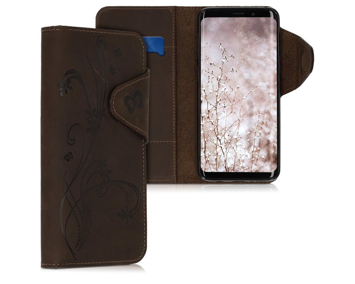 kalibri Handyhülle Hülle für Samsung Galaxy S9, Leder Schutzhülle - Handy Wallet Case Cover von kalibri