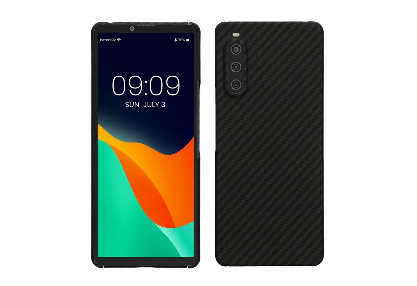 kalibri Handyhülle Hülle für Sony Xperia 10 V, Aramid Handy Schutzhülle - Smartphone Cover Case von kalibri