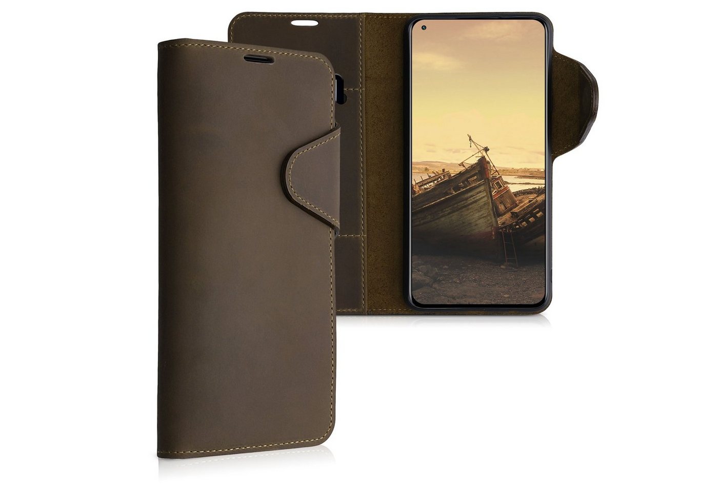 kalibri Handyhülle Hülle für Xiaomi Mi 10T / Mi 10T Pro, Leder Handyhülle Handy Case Cover - Schutzhülle Lederhülle von kalibri