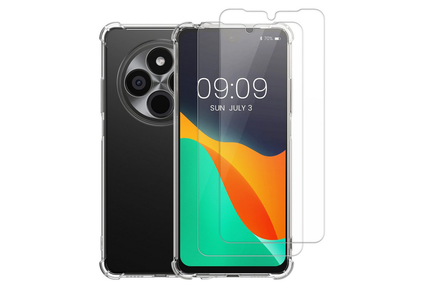 kalibri Handyhülle Hülle für Xiaomi Redmi 14C / Poco C75 Case, Handyhülle mit 2x Glas Schutz Folie - Cover Handyhülle kalibri Handyhülle Hülle für Xiaomi Redmi 14C / Poco C75 Case, Handyhülle mit 2x Glas Schutz Folie - Cover Handyhülle von kalibri