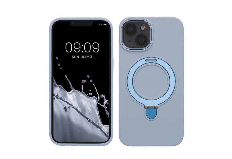 kalibri Handyhülle Silikon Hülle für Apple iPhone 13 / iPhone 14 -, Case kompatibel mit MagSafe - Cover mit Stand Fingerhalter von kalibri