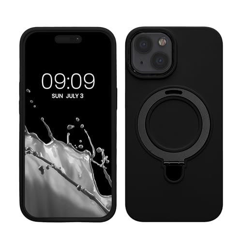 kalibri Hülle kompatibel mit Apple iPhone 15 Hülle - Silikon Case kompatibel mit MagSafe - Cover mit Stand Fingerhalter Schwarz kalibri Hülle kompatibel mit Apple iPhone 15 Hülle - Silikon Case kompatibel mit MagSafe - Cover mit Stand Fingerhalter Schwarz von kalibri