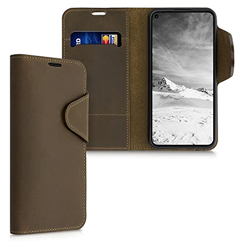 kalibri Hülle kompatibel mit Google Pixel 5 - Leder Handyhülle Handy Case Cover - Schutzhülle in Braun von kalibri