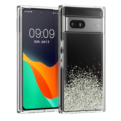 kalibri Hülle kompatibel mit Google Pixel 7 Case - Glitzer Cover - Acryl TPU Schutzhülle - Handyhülle in Silber kalibri Hülle kompatibel mit Google Pixel 7 Case - Glitzer Cover - Acryl TPU Schutzhülle - Handyhülle in Silber von kalibri