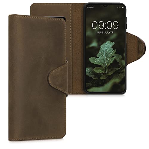 kalibri Hülle kompatibel mit Samsung Galaxy A23 4G / 5G - Leder Handyhülle Handy Case Cover - Schutzhülle in Braun von kalibri