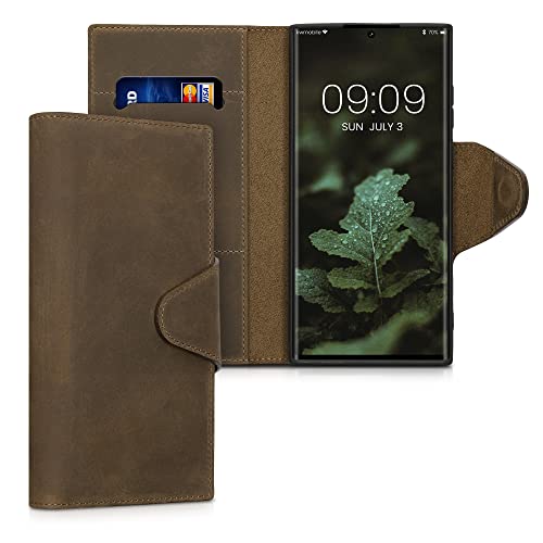 kalibri Hülle kompatibel mit Samsung Galaxy S22 Ultra - Leder Handyhülle Handy Case Cover - Schutzhülle in Braun kalibri Hülle kompatibel mit Samsung Galaxy S22 Ultra - Leder Handyhülle Handy Case Cover - Schutzhülle in Braun von kalibri