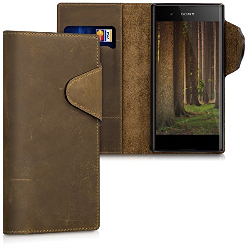 kalibri Hülle kompatibel mit Sony Xperia XA1 Plus - Leder Handyhülle Handy Case Cover - Schutzhülle in Braun kalibri Hülle kompatibel mit Sony Xperia XA1 Plus - Leder Handyhülle Handy Case Cover - Schutzhülle in Braun von kalibri