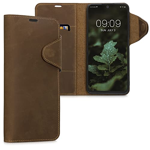 kalibri Hülle kompatibel mit Xiaomi Redmi Note 11 Pro+ 5G / Note 11 Pro Plus 5G - Leder Handyhülle Handy Case Cover - Schutzhülle in Braun von kalibri