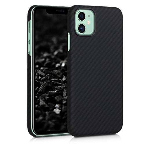 kalibri Schutzhülle kompatibel mit Apple iPhone 11 - Hülle Aramid - Handy Cover Case Handyhülle Schwarz matt von kalibri