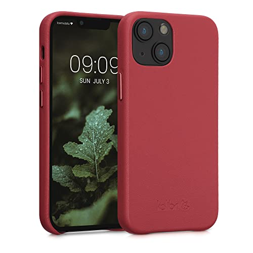 kalibri Schutzhülle kompatibel mit Apple iPhone 13 Mini - Hülle Leder - Hardcover Handy Cover Case Rot von kalibri