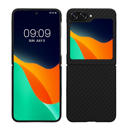 kalibri Schutzhülle kompatibel mit Samsung Galaxy Z Flip5 - Hülle Aramid - Handy Cover Case Handyhülle Schwarz matt kalibri Schutzhülle kompatibel mit Samsung Galaxy Z Flip5 - Hülle Aramid - Handy Cover Case Handyhülle Schwarz matt von kalibri