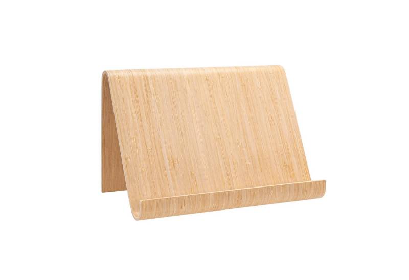 kamelshopping Tablet-Halter aus Holz, ca. 26 x 16 cm, auch als Buchständer nutzbar Tablet-Ständer, (bis 12,9 Zoll, modernes, geschwungenes Design - handlich und leicht) von kamelshopping