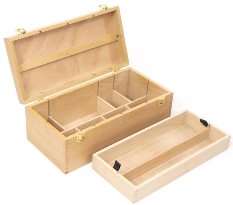 kangaro Künstler-Utensilienbox, 2 Etagen, Buchenholz von kangaro