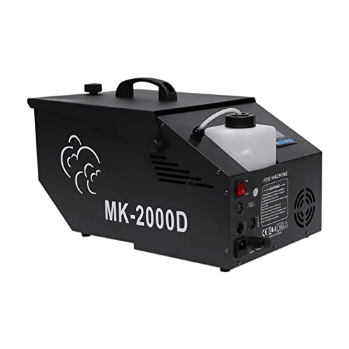 DMX Trockeneis Nebelmaschine Bodennebelmaschine Rauchmaschine mit Fernbedienung MK-2000D 1200W Geeignet für Disco Party DJ von kangten