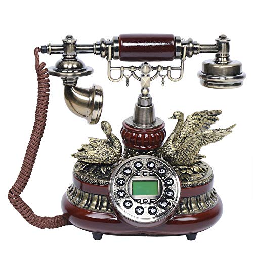 Retro Festnetztelefon Vintage FSK/DTMF Haustelefon Schnurgebundenes Antik Telefon Antik Telefon für das Hotelbüro Hause von kangten