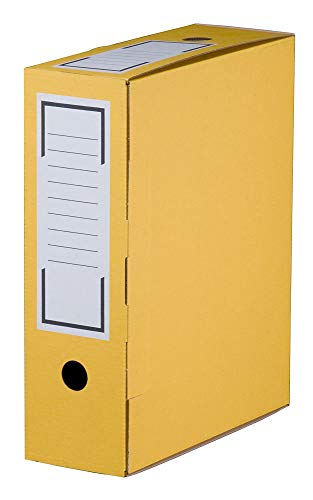20x Archiv Ablagebox Ordnerbox Color 100mm - 4 vers. Farben (gelb) von karton-billiger
