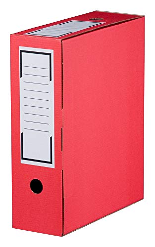 20x Archiv Ablagebox Ordnerbox Color 100mm - 4 vers. Farben (rot) von karton-billiger