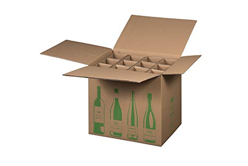 5x Flaschenversandkarton Weinkarton für 12 Weinflaschen (PTZ Zertifikat - DHL) von karton-billiger