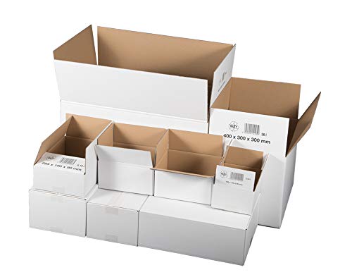 Faltkarton Karton 1-wellig 217x172x110mm weiß in vielen Mengen (20) von karton-billiger