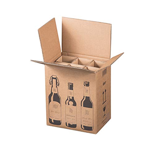 Flaschenversandkarton Bierkarton für 6 Bierflaschen (PTZ Zertifikat - DHL) (15) von karton-billiger