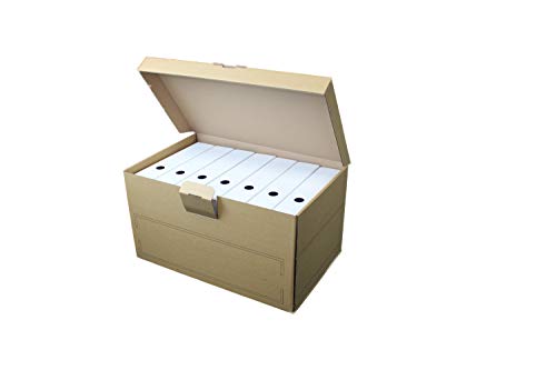 karton-billiger 5 Stück Archivschachteln Klappdeckel "Basic" zur Ablage von Ordnern A4 von karton-billiger