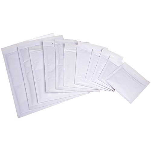 karton-billiger Luftpolsterversandtaschen Größe C/3 DINA5 175x225mm, weiß, 100Stück von karton-billiger