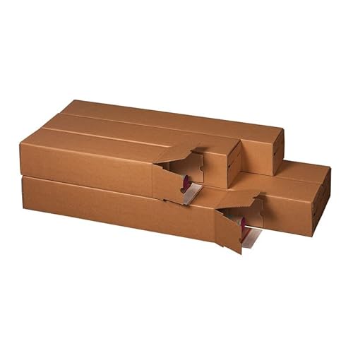 karton-billiger | Planbox Versandhülse Versandrohr Posterverpackung Wellpappe | Verlängerbar | 5 verschiedene Längen | 435mm-1005mm (435 x 105 x 105mm, 100) von karton-billiger