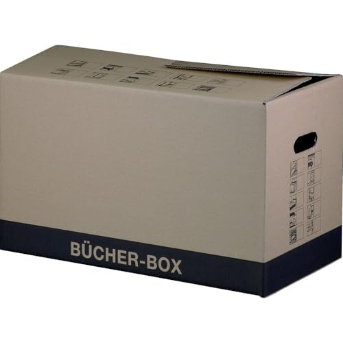 karton-billiger | Umzugskarton Umzugskiste Bücherkarton Faltkarton 1-2-wellig extra stabil | 10 Größen (Profi - B - 560 x 293 x 330mm, 20) von karton-billiger