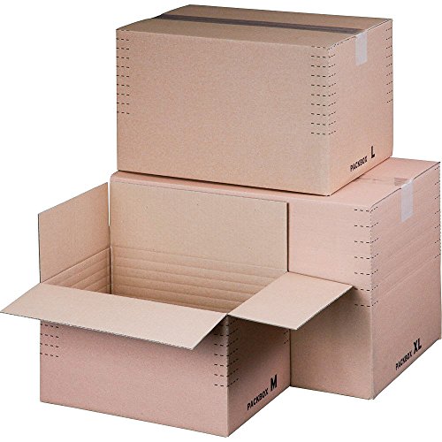 karton-billiger Versandkarton Versandschachtel mit Automatikboden - Höhenvariabel, in 4 Größen, 10Stück (1/8EU - 390 x 280 x 100 – 240mm) von karton-billiger