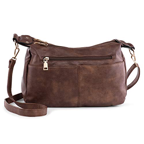 Katloo Mittelgroße Hobo-Tasche für Damen, Handtasche, PU-Leder, Umhängetasche, Schultertasche, Handytasche, Tragetasche, Damen, coffee, Medium, von katloo