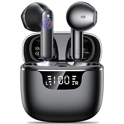 kauguo Bluetooth Kopfhörer in Ear Kopfhörer Kabellos Bluetooth 5.3 mit 4 ENC Noise Cancelling Mic,Kabellose Kopfhörer 42 std Spielzeit&IP6 Wasserdicht von kauguo