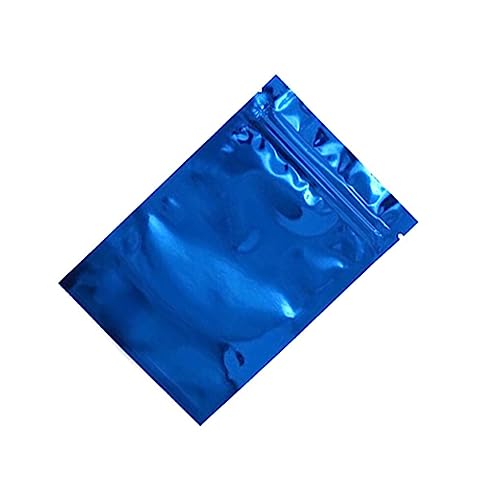 kawehiop 100 Stück Folienbeutel Lebensmittelhalter Druckverschlussbeutel Blau 12x18cm, Blau, 10 x 15 cm von kawehiop
